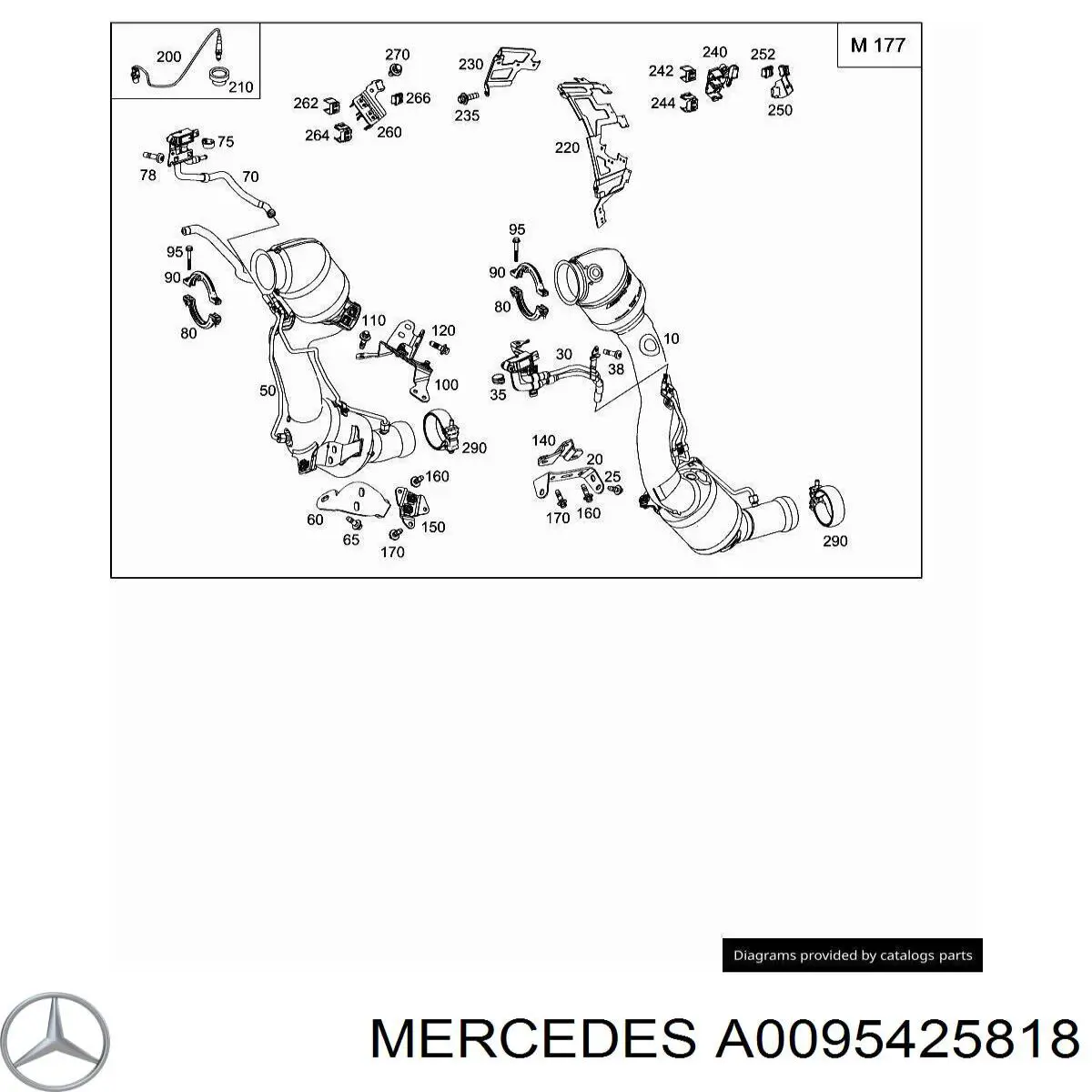 A0095425818 Mercedes лямбда-зонд, датчик кислорода до катализатора