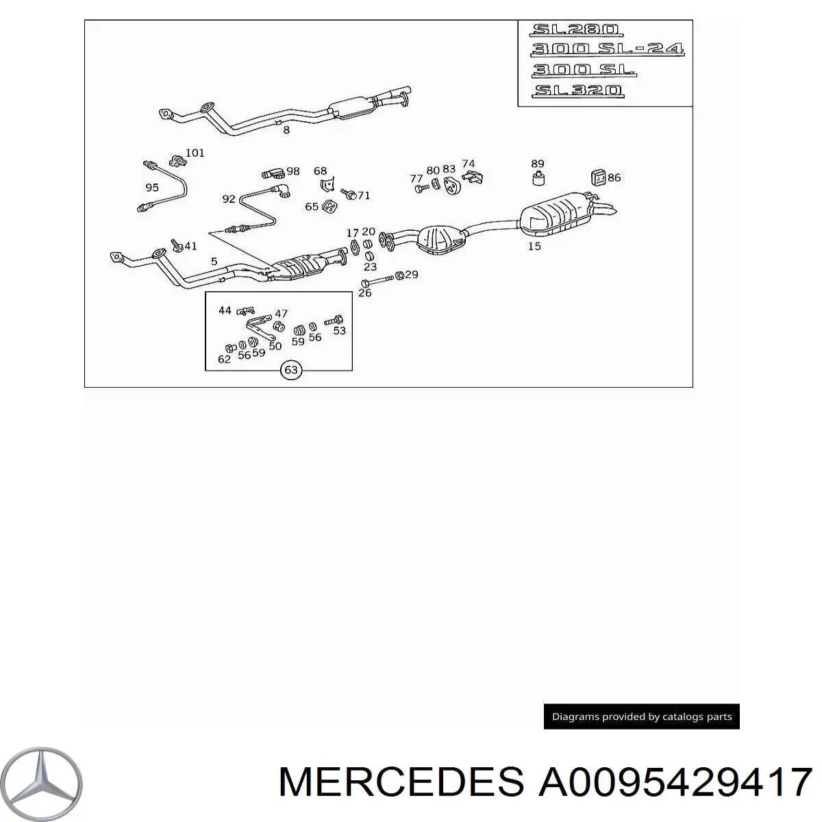Лямбда-зонд, датчик кислорода Mercedes A0095429417