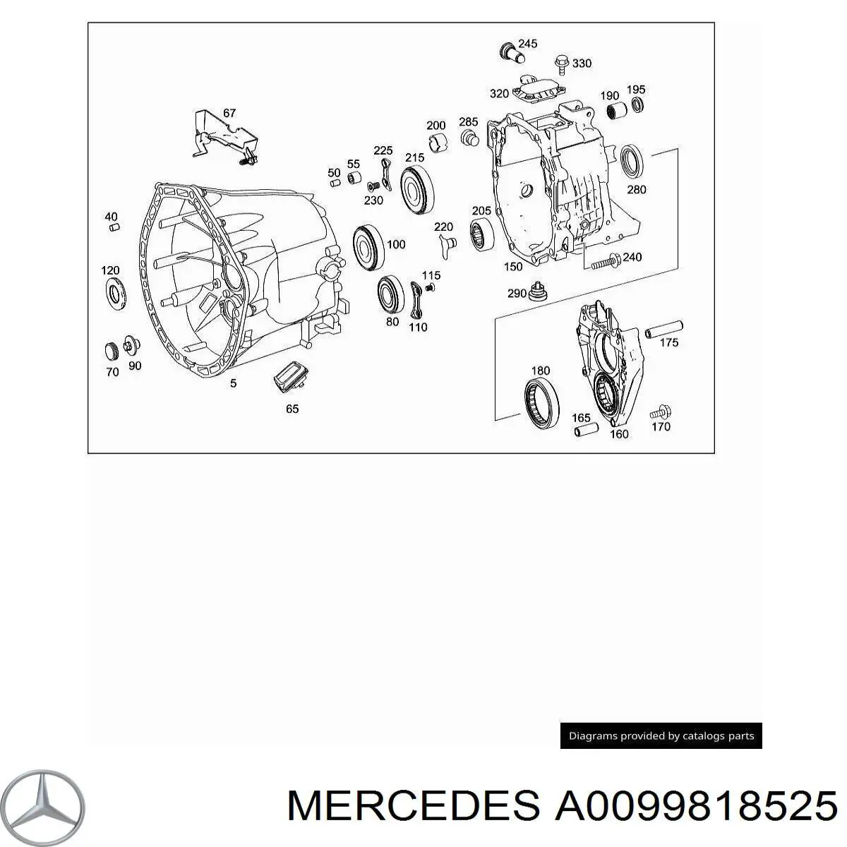 0099818525 Mercedes Подшипник шестерни 5-й передачи КПП