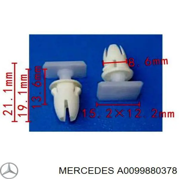 Купить A0099880278 Mercedes Пистон (клип) крепления молдинга двери