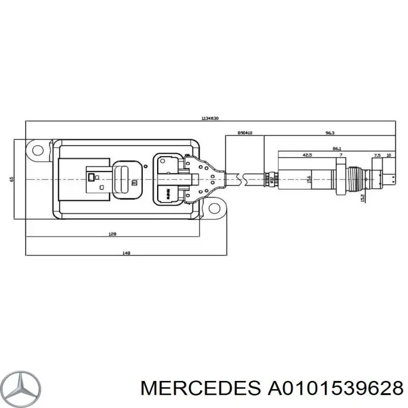 A0101539628 Mercedes Датчик оксидов азота NOX задний