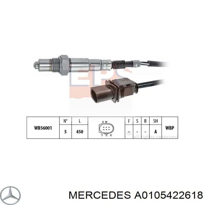 Лямбдазонд, датчик кислорода до катализатора Mercedes A0105422618 цена, от 64.47 USD