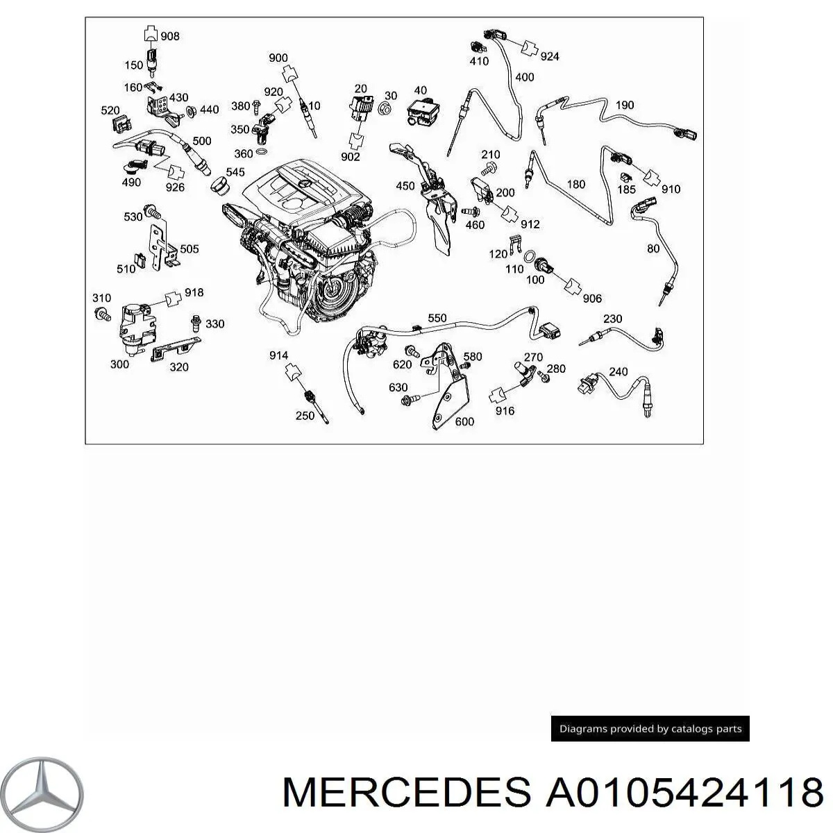 Купить A0105424118 Mercedes Датчик кислорода до катализатора