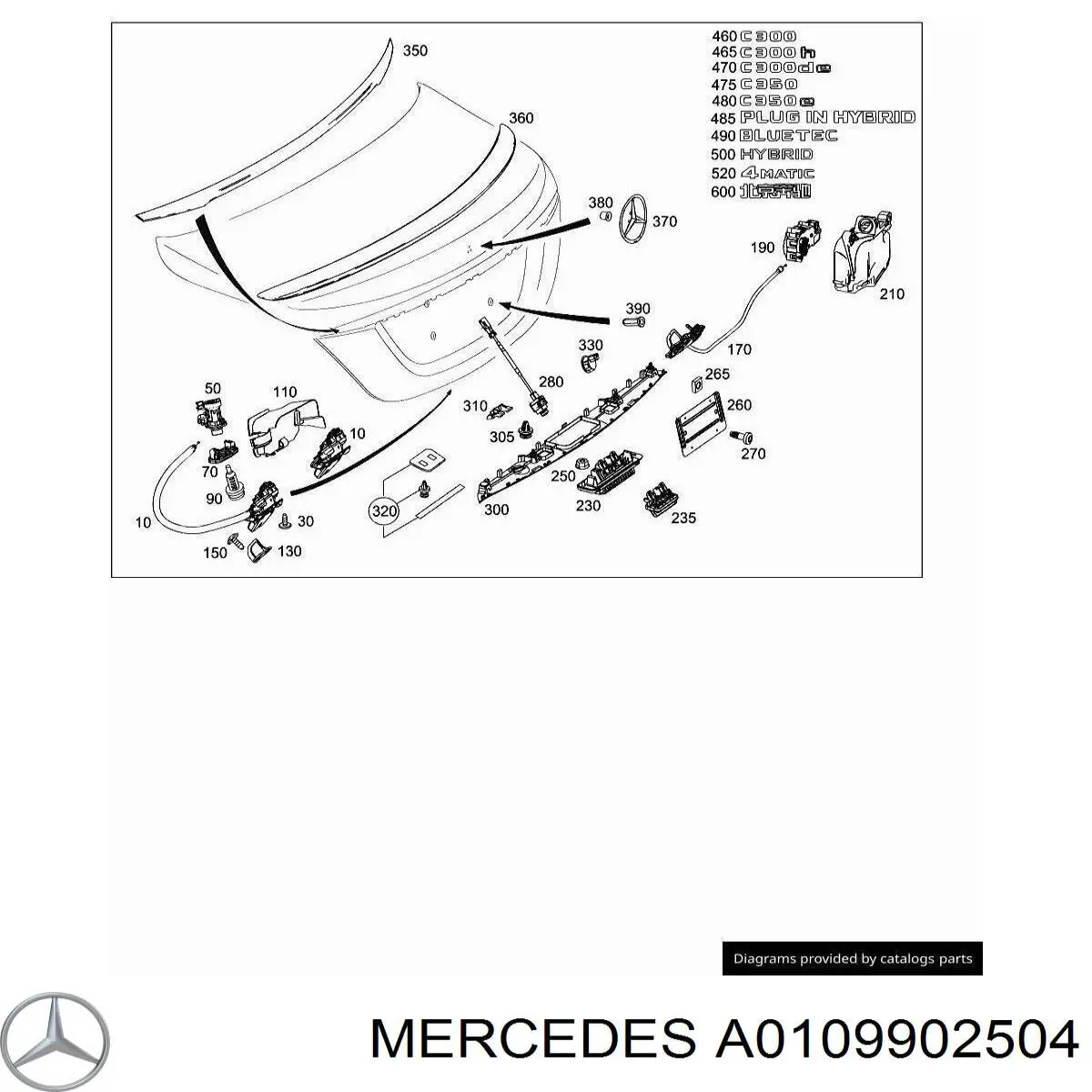  Mercedes A0109902504 цена, от 0.26 USD