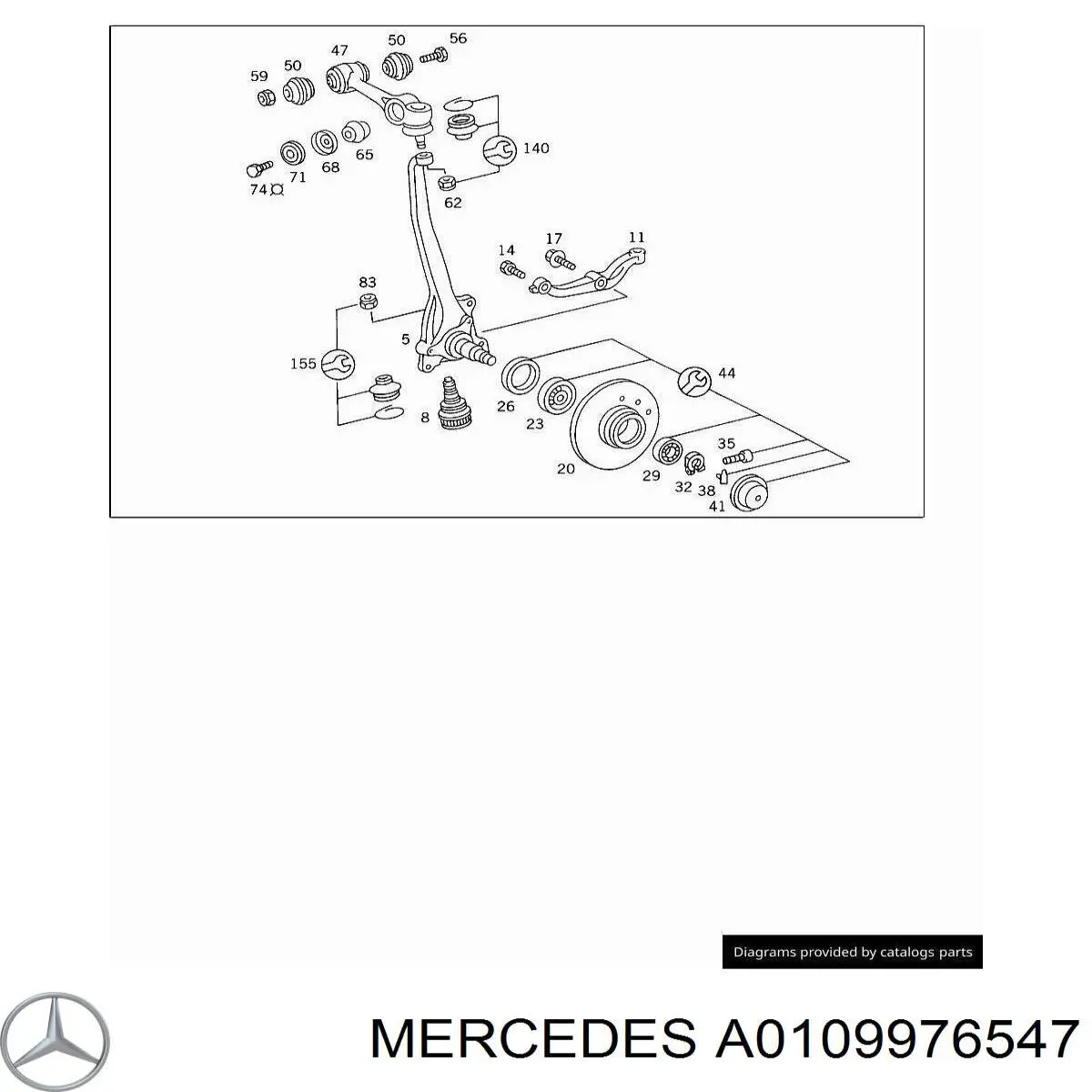 Сальник передней ступицы Mercedes A0109976547