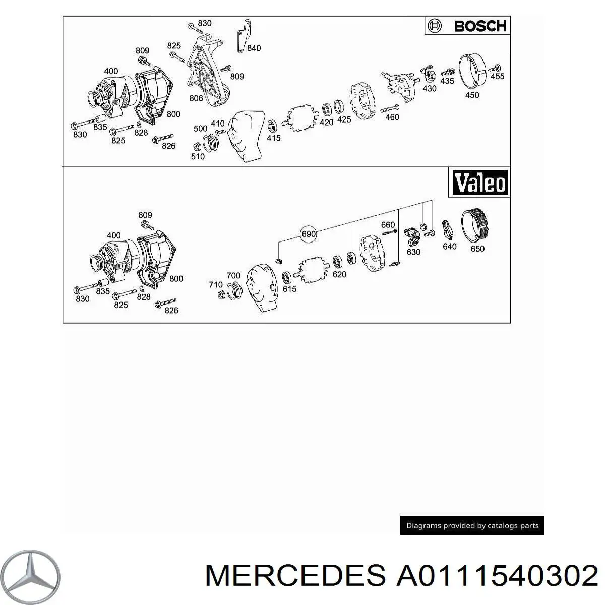 A0111540302 Mercedes генератор