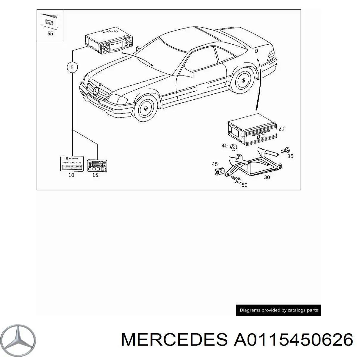  Mercedes A0115450626 цена, от 1.86 USD