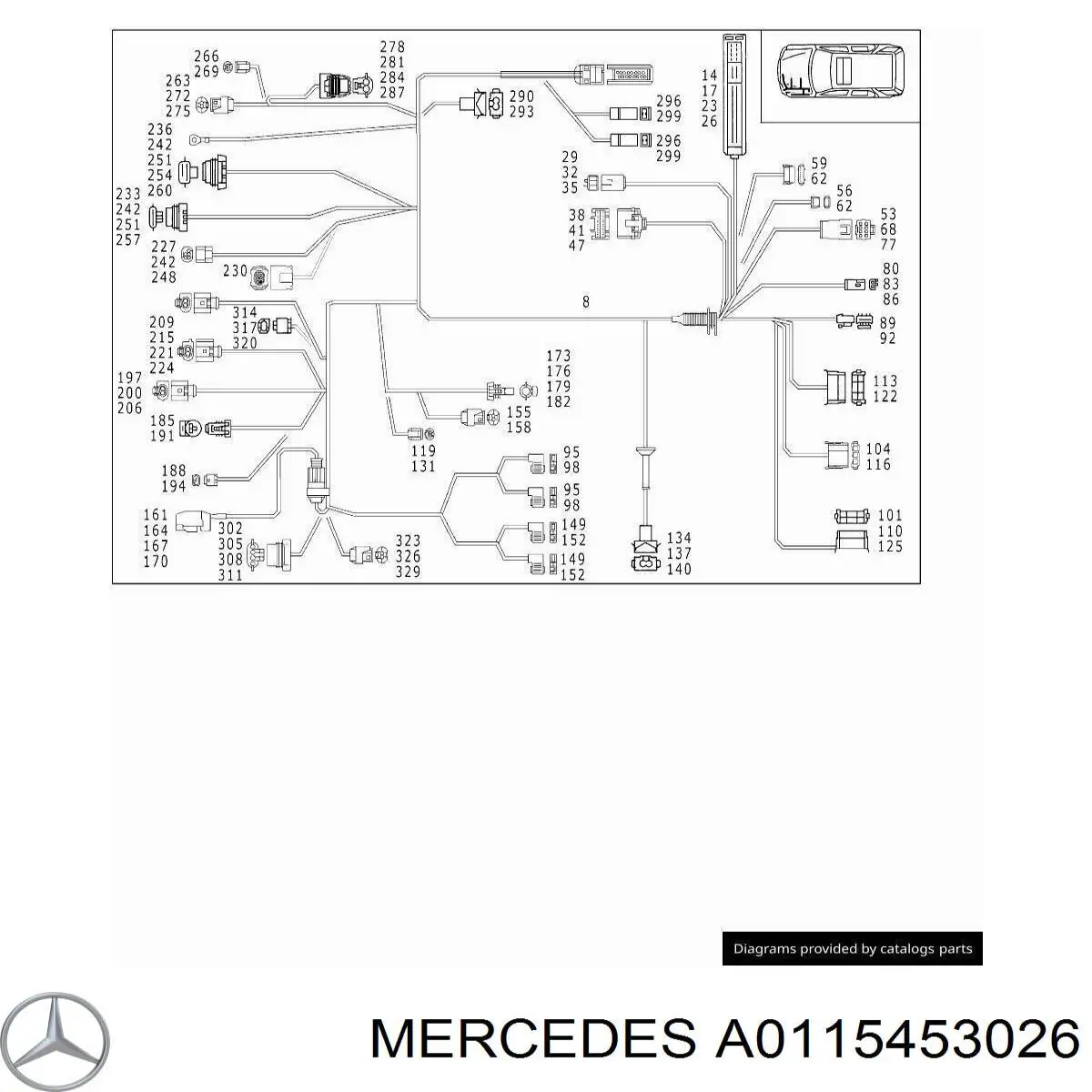  Mercedes A0115453026 цена, от 0.68 USD