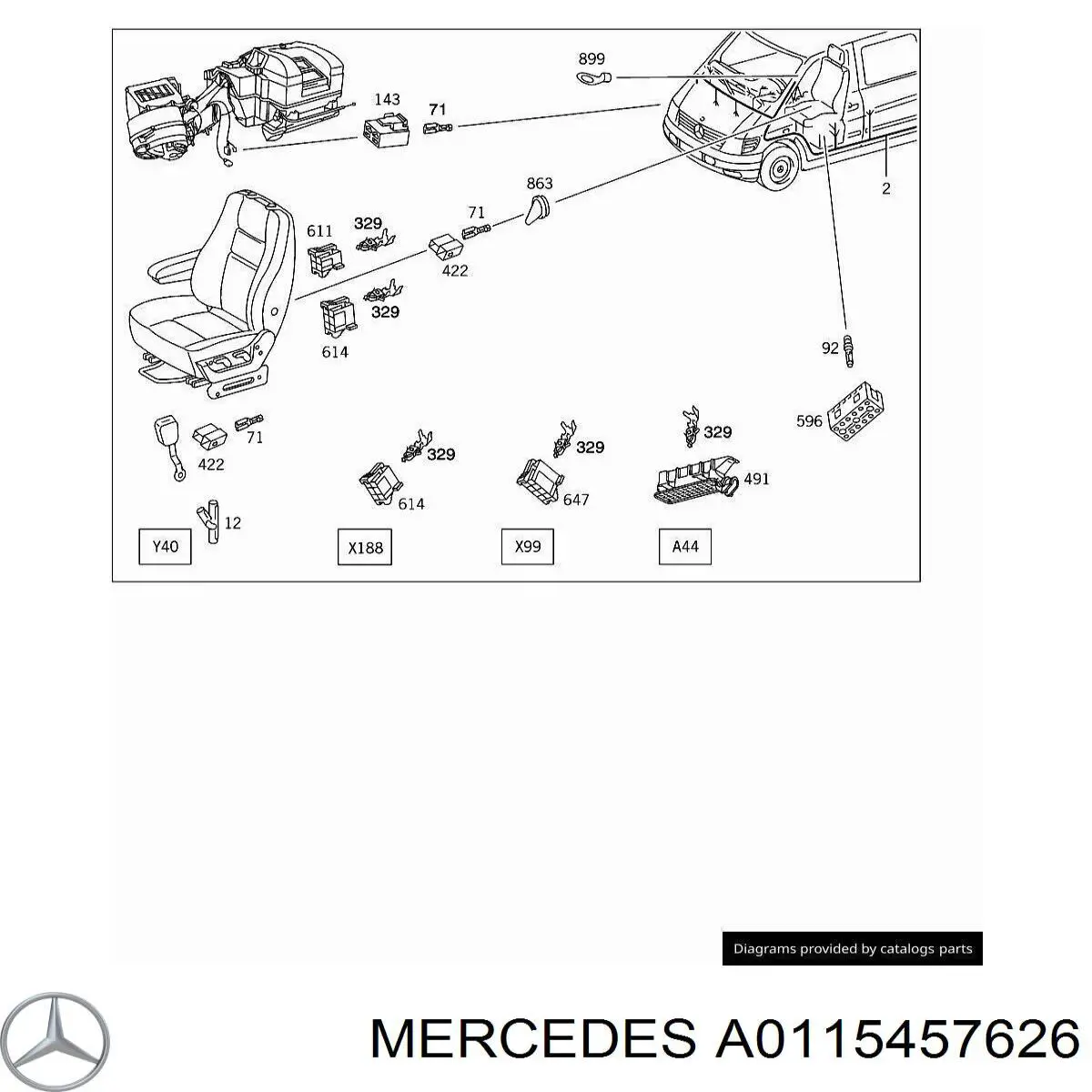  Mercedes A0115457626 цена, от 4.66 USD
