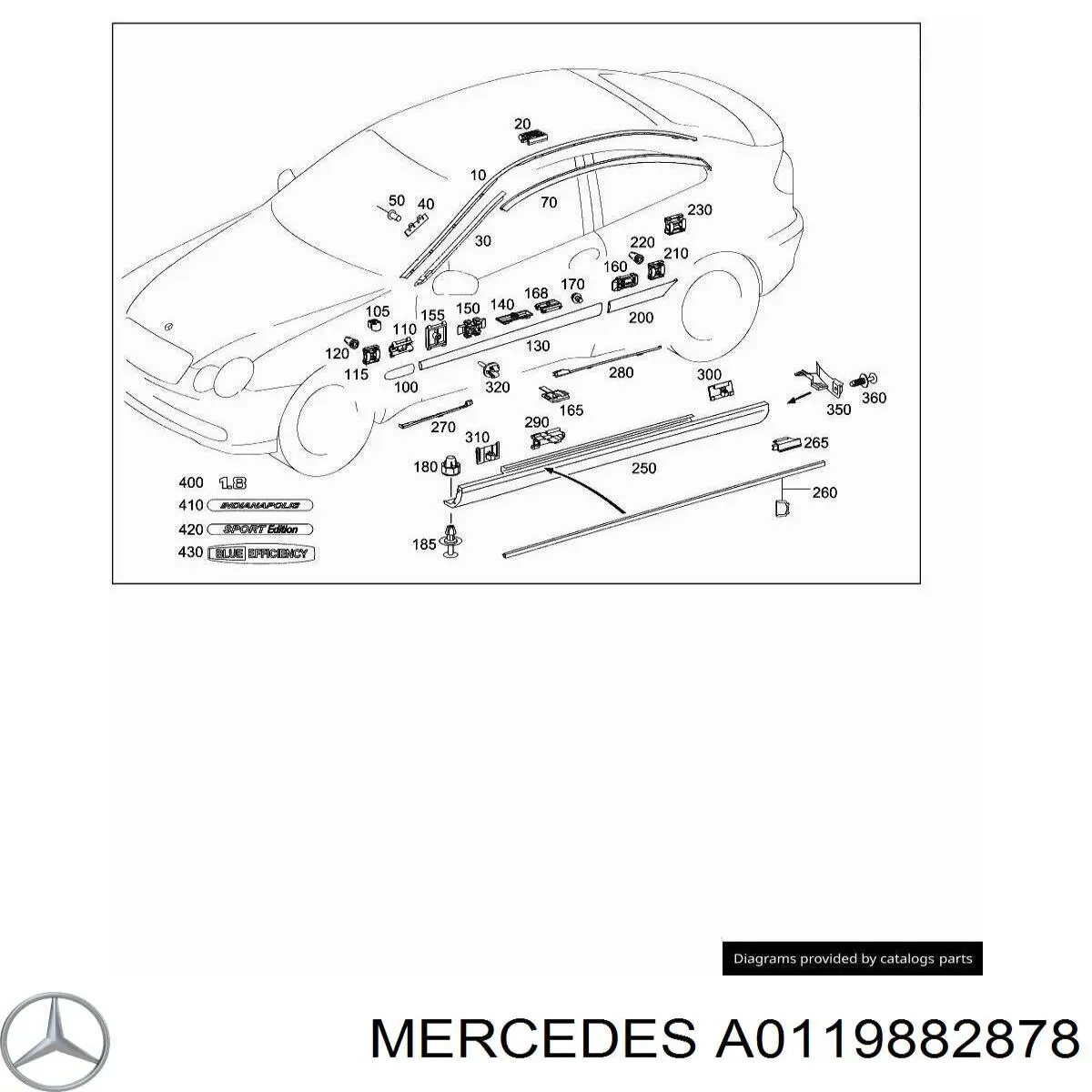  Mercedes A0119882878 цена, от 0.90 USD