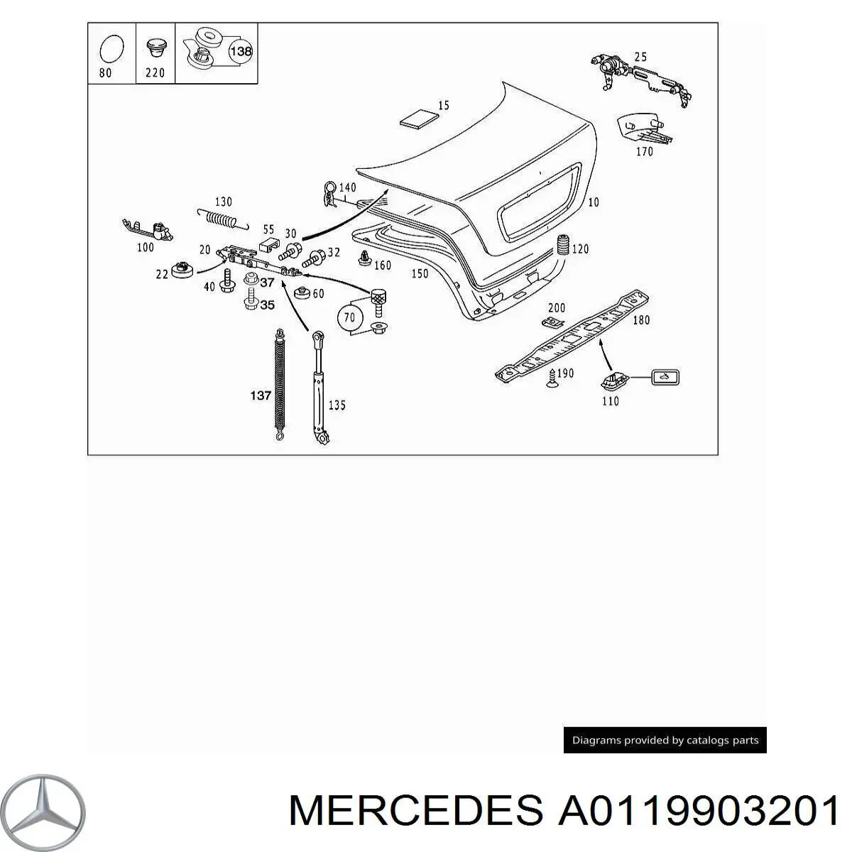  Mercedes A0119903201 цена, от 1.06 USD