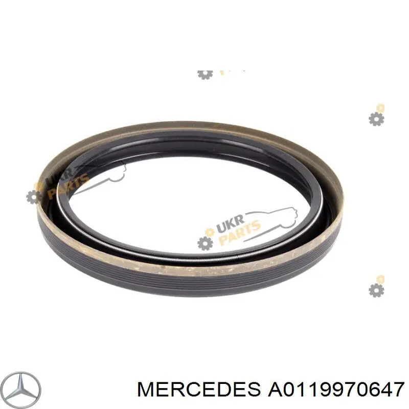 A0119970647 Mercedes vedação traseira de cambota de motor