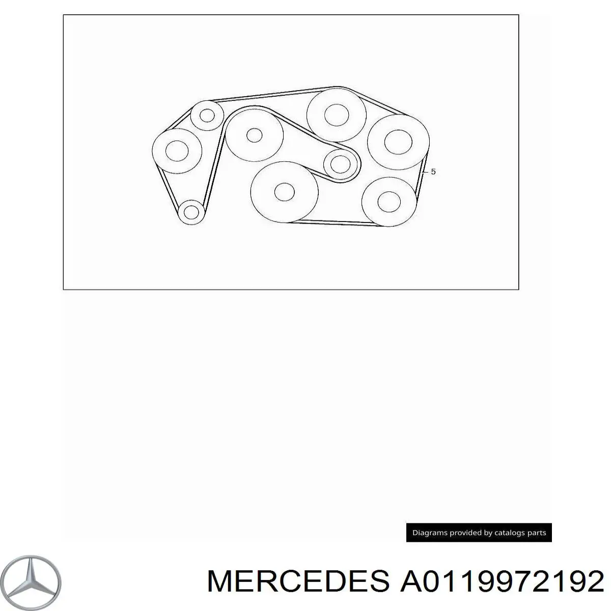 Ремень генератора A0119972192 Mercedes