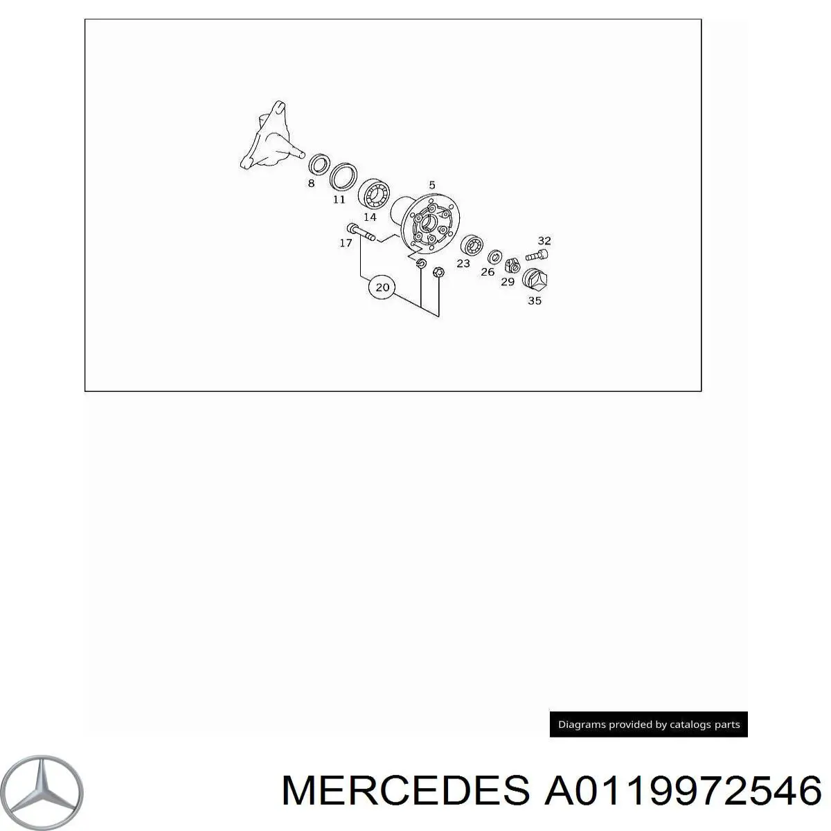 Сальник задней ступицы внутренний A0119972546 Mercedes