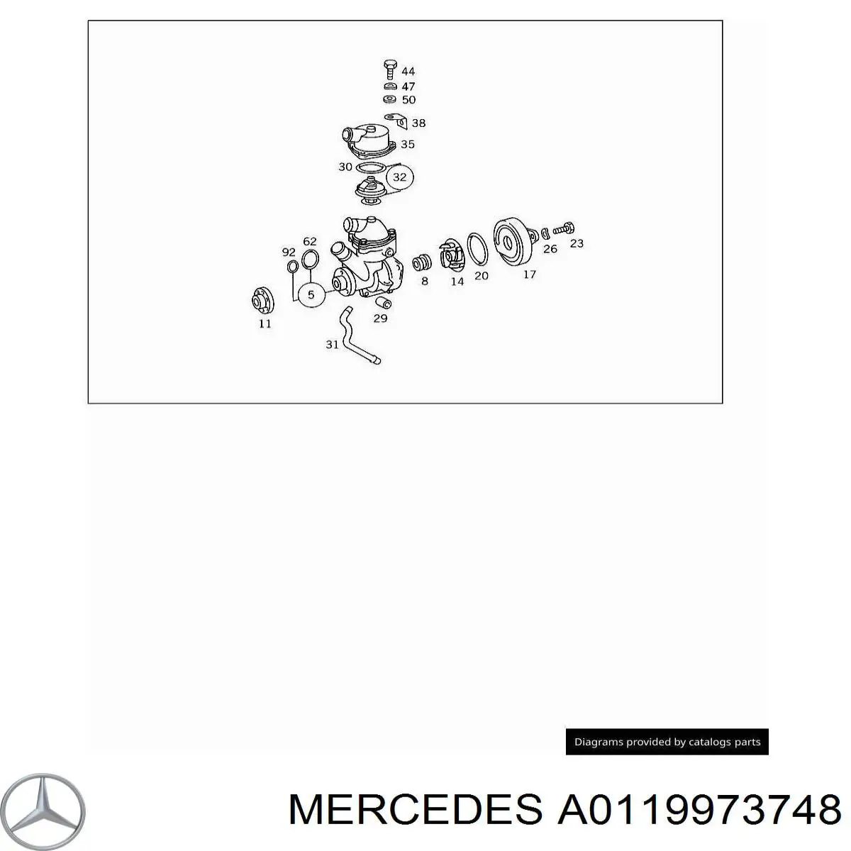  Mercedes A0119973748 цена, от 8.12 USD
