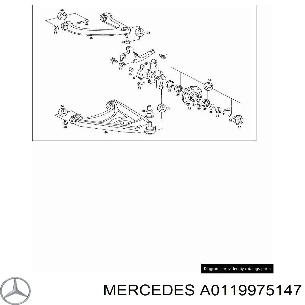 Сальник передней ступицы Mercedes A0119975147