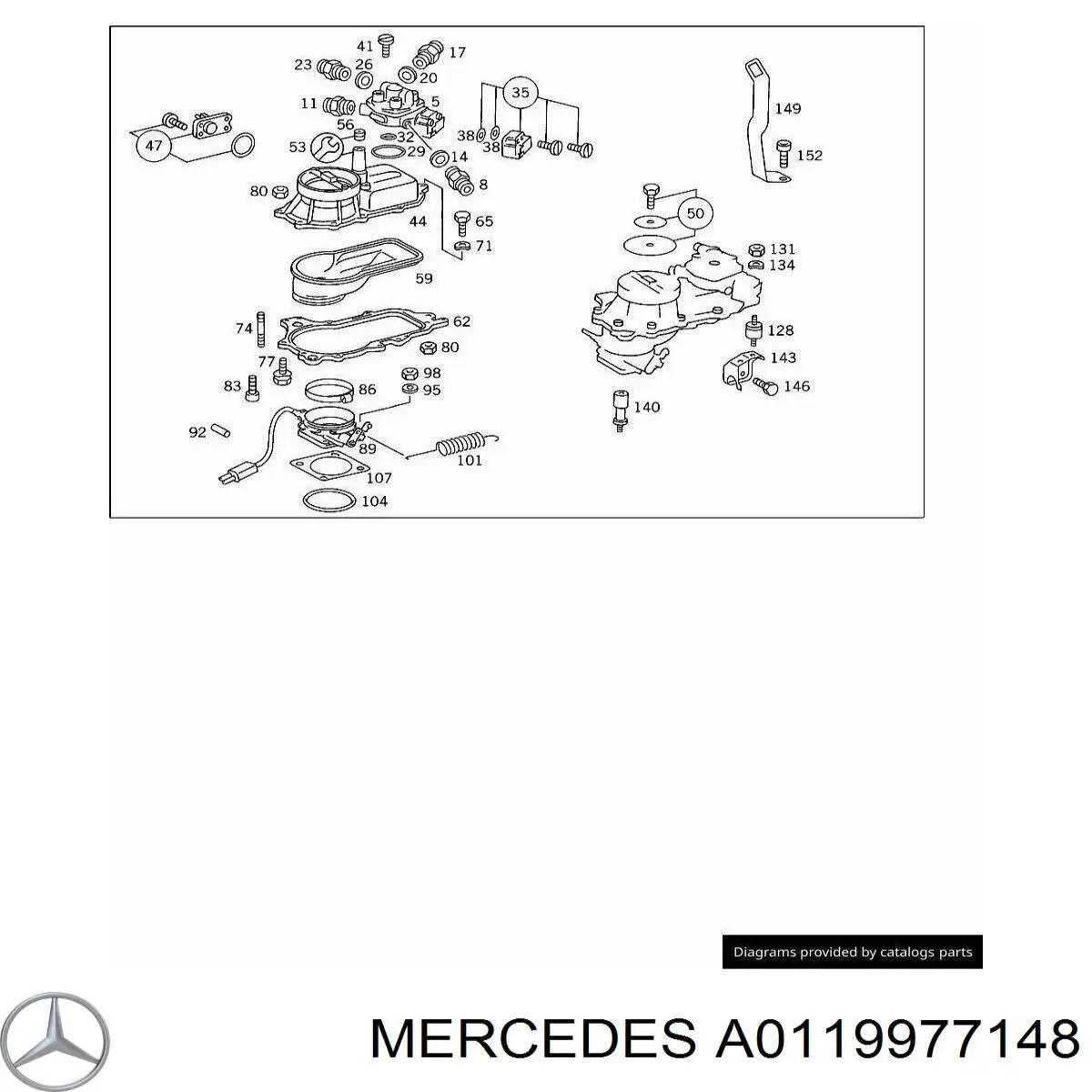  Mercedes A0119977148 цена, от 15.29 USD