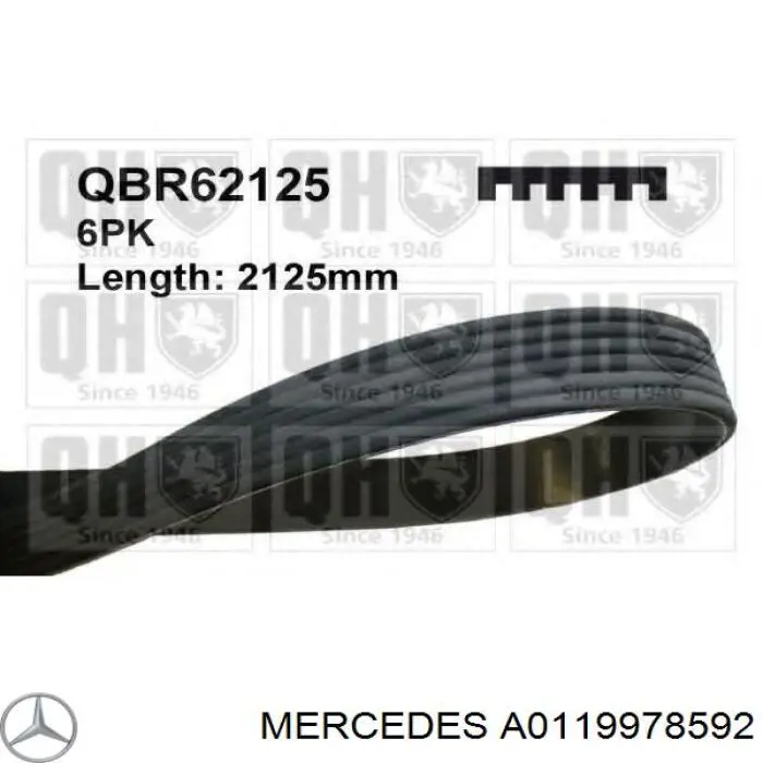 Клиновый ремень Mercedes A0119978592 цена, от 22.69 USD