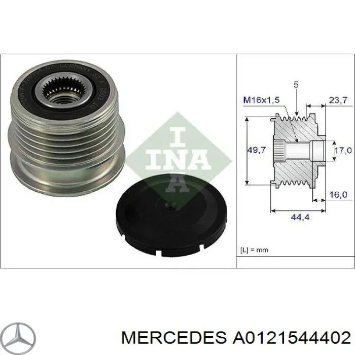 A0121544402 Mercedes генератор