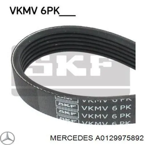 Клиновый ремень Mercedes A0129975892 цена, от 22.14 USD