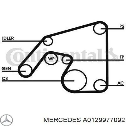 Купить A0129977092 Mercedes Ремень генератора