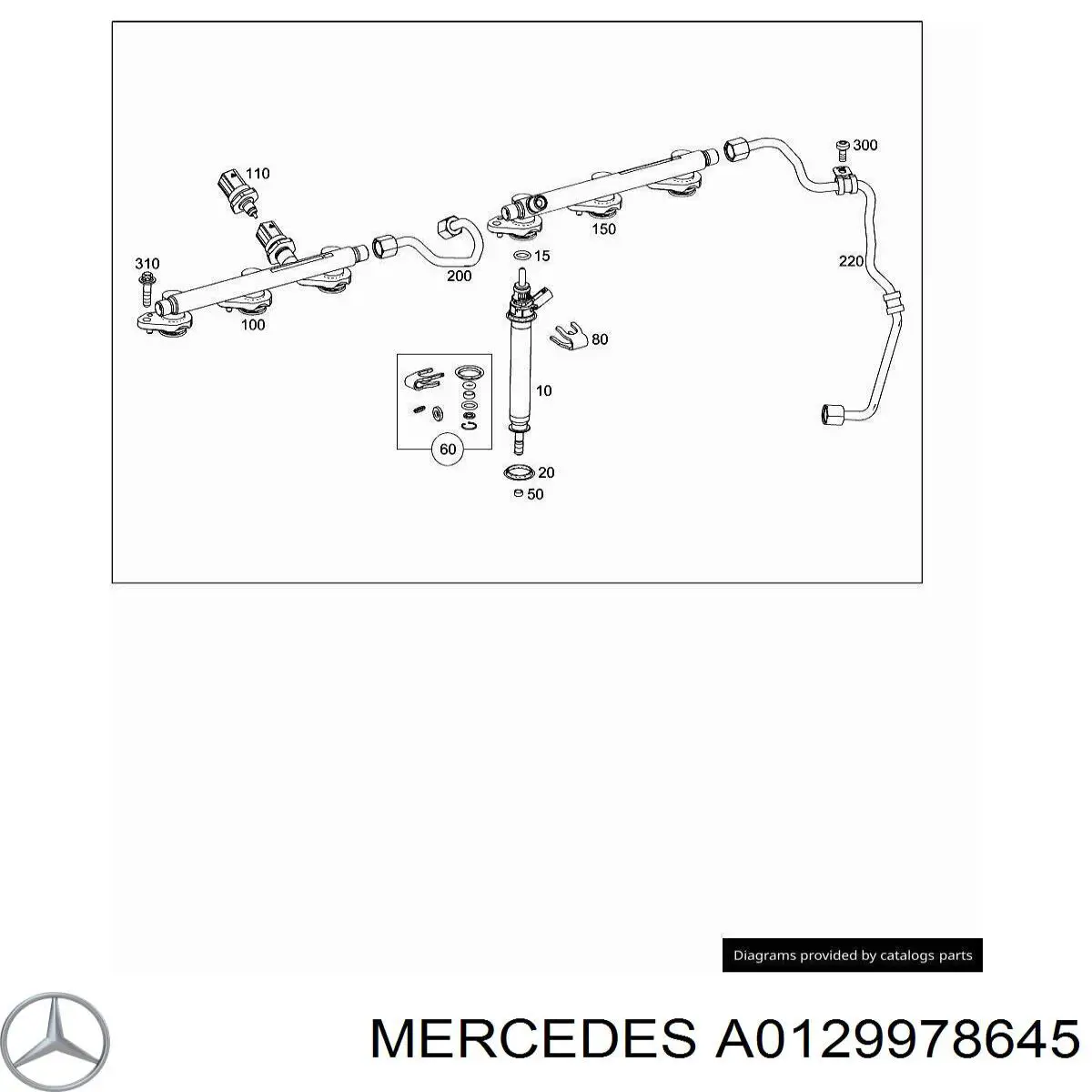 A0129978645 Mercedes кольцо (шайба форсунки инжектора посадочное)