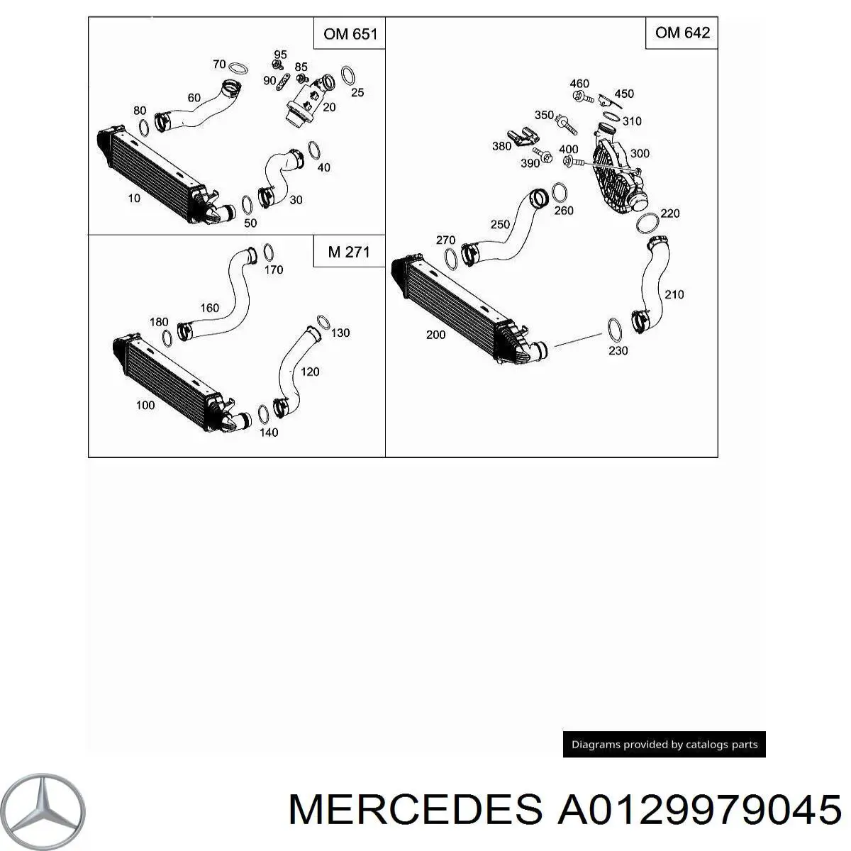 A0129979045 Mercedes Уплотнительное кольцо патрубка интеркуллера