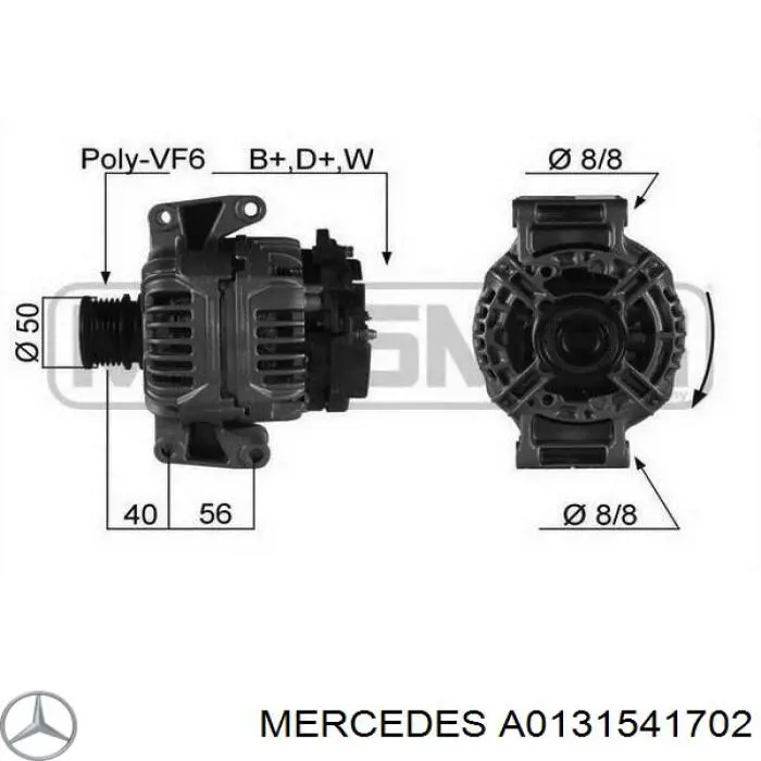 Купить A0131541702 Mercedes Генератор