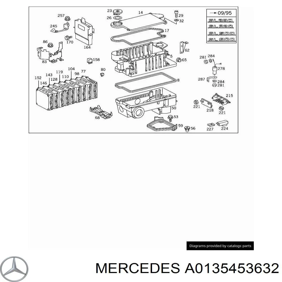  Mercedes A0135453632 цена, от 161.63 USD