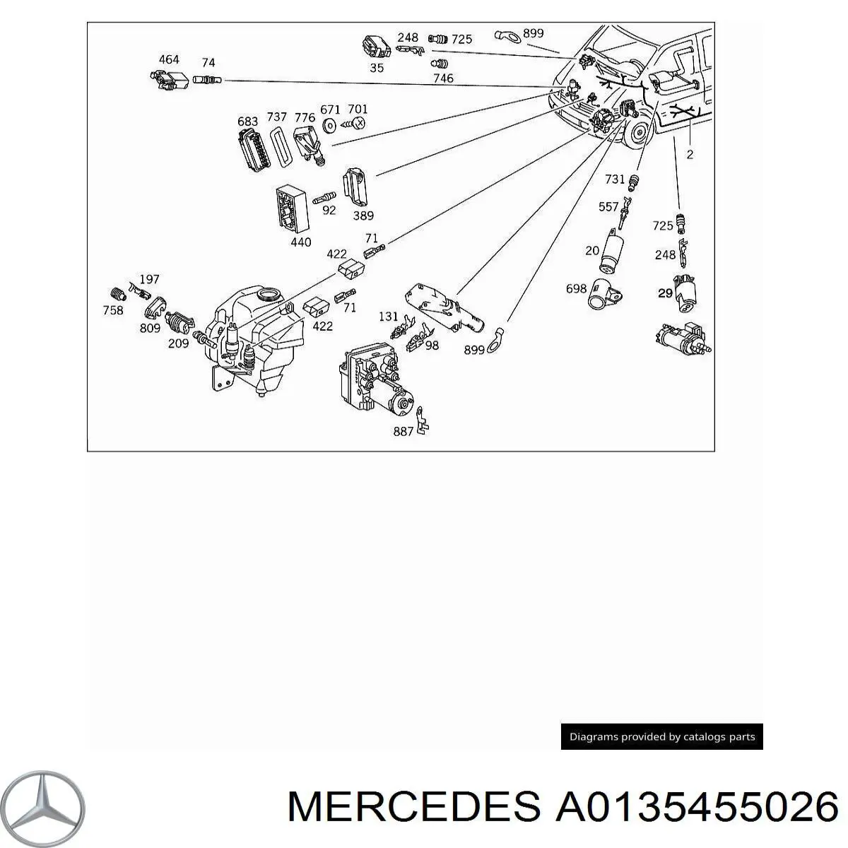 Mercedes A0135455026 цена, от 2.66 USD