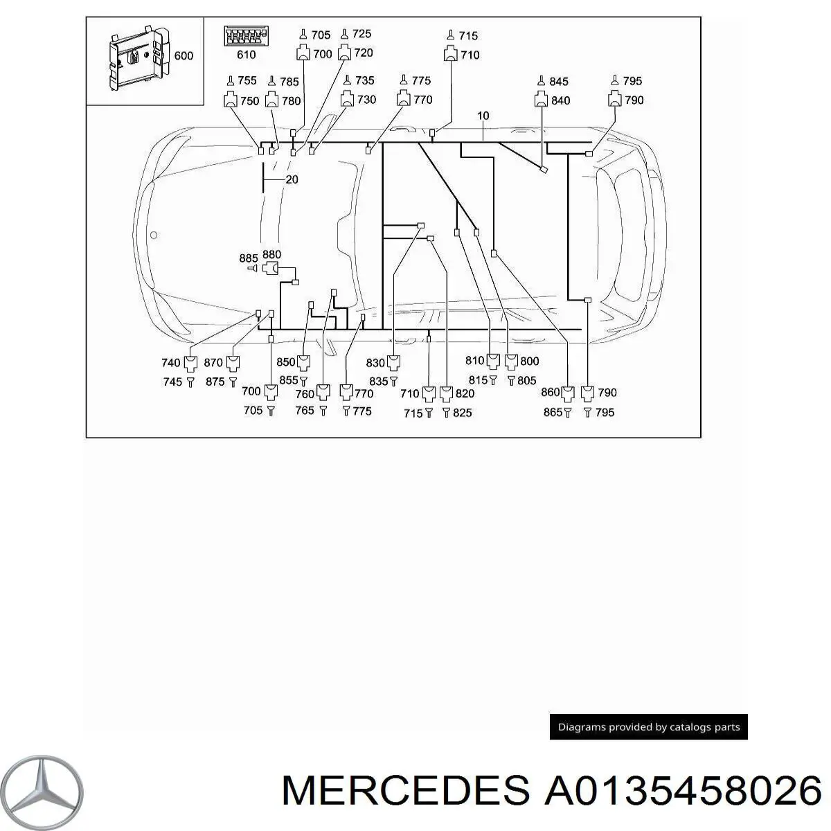 Mercedes A0135458026 цена, от 3.36 USD
