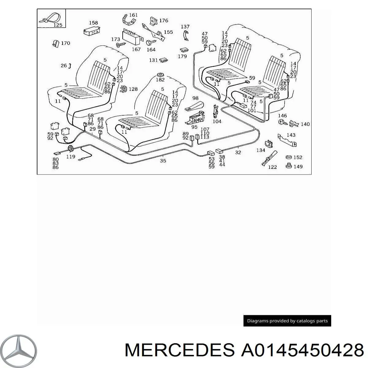  Mercedes A0145450428 цена, от  