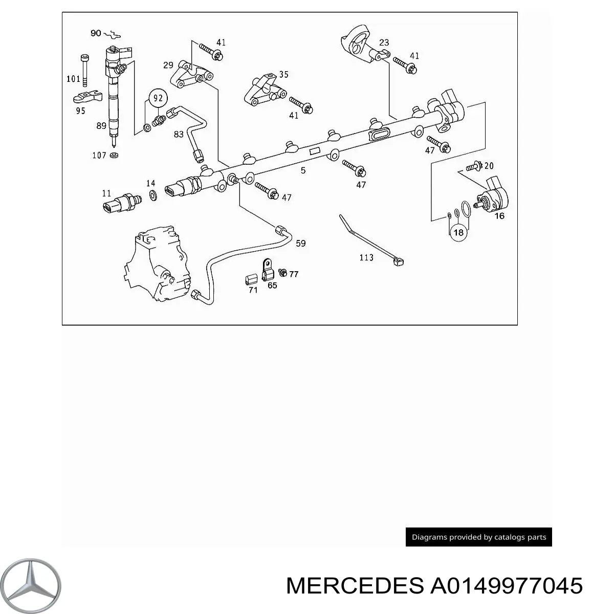 A0149977045 Mercedes ремкомплект регулятора давления топлива
