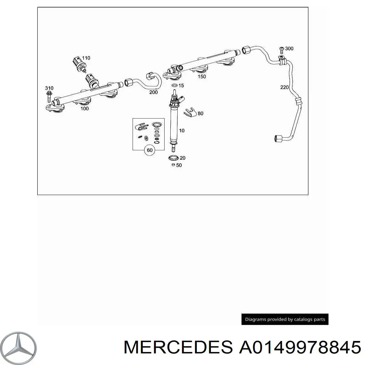 Anel (arruela) do injetor de ajuste para Mercedes AMG GT (X290)
