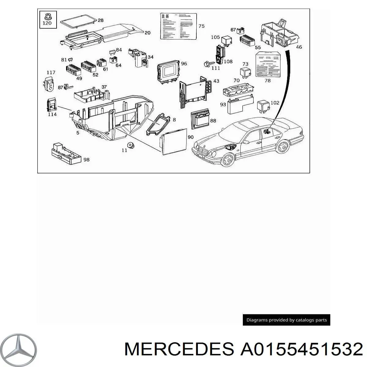 0155451532 Mercedes блок стабилизации кузова vsc
