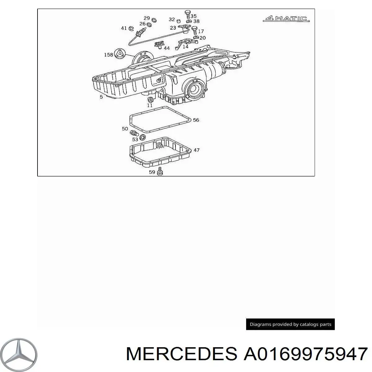 Сальник полуоси заднего моста внутренний A0169975947 Mercedes