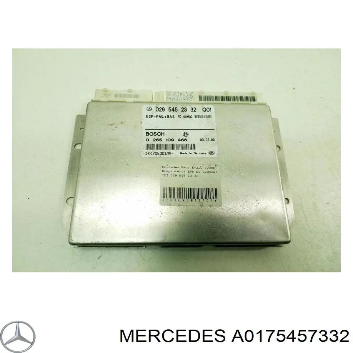 A0175457332 Mercedes módulo de direção (centralina eletrônica ASR)