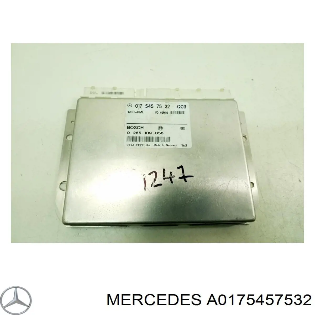 A0175457532 Mercedes módulo de direção (centralina eletrônica ASR)