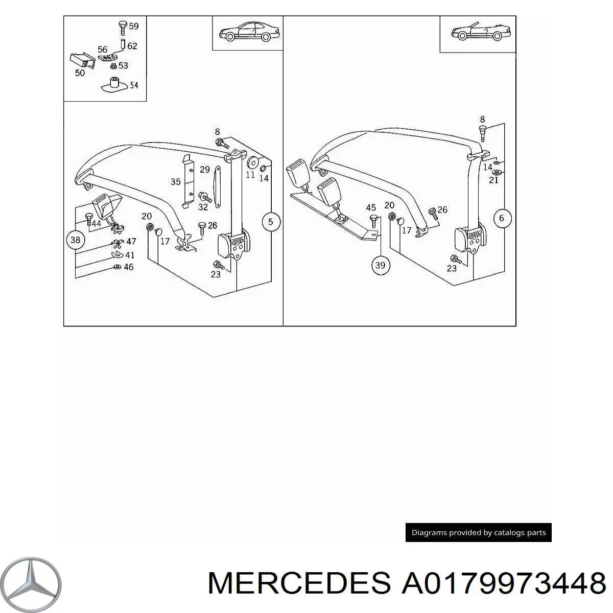  Mercedes A0179973448 цена, от 1.93 USD