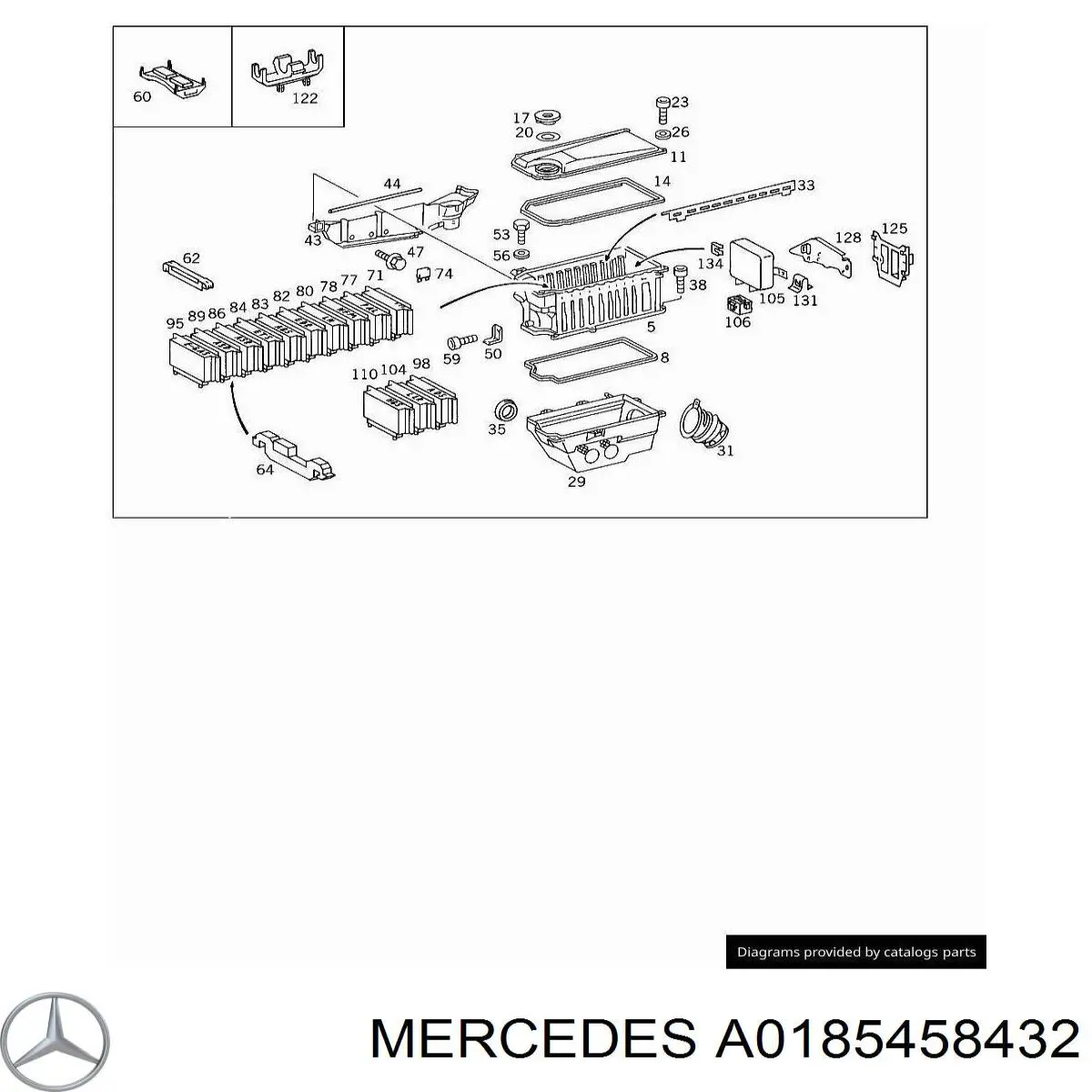  Mercedes A0185458432 цена, от 180.54 USD