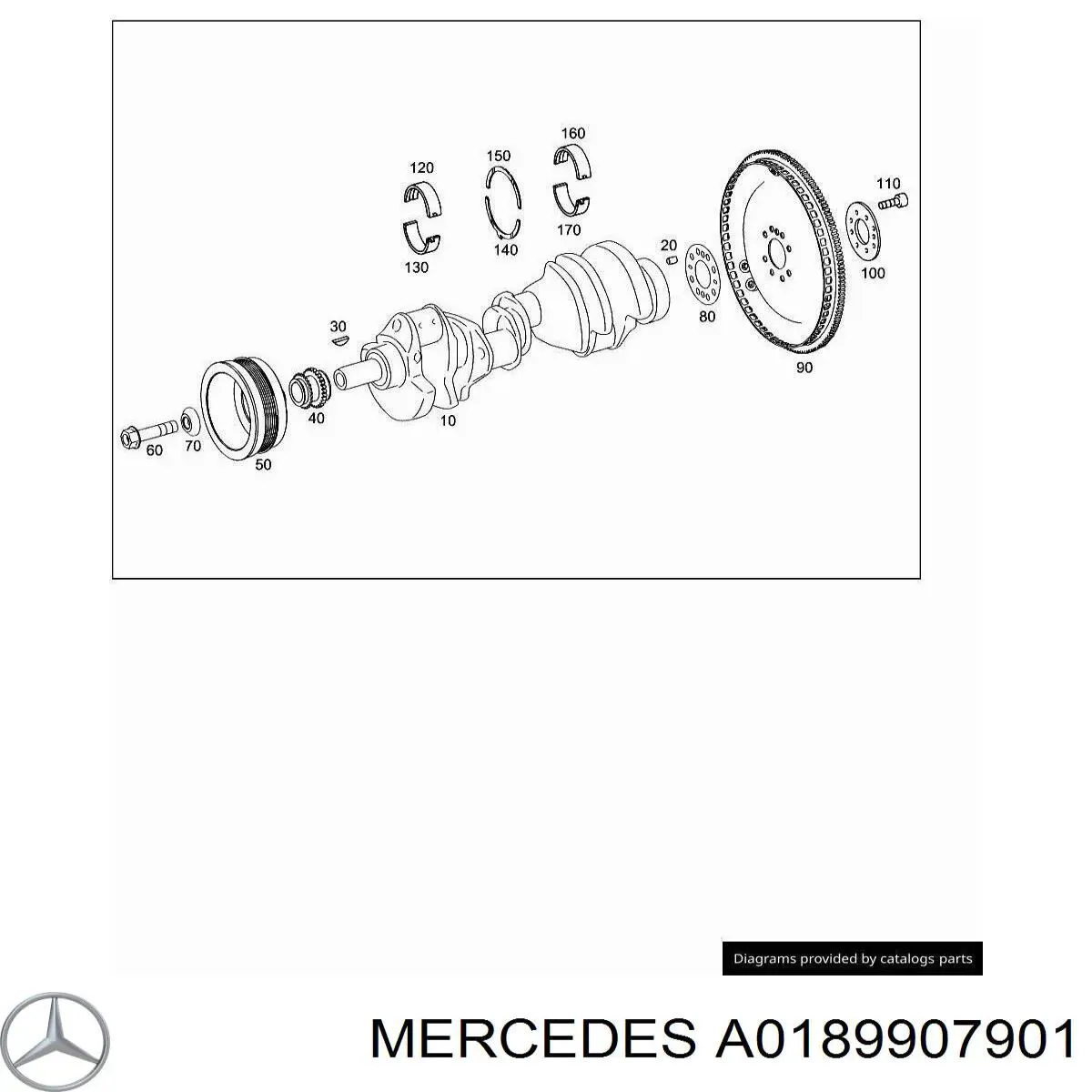 Болт коленвала на Mercedes ML/GLE (W166)