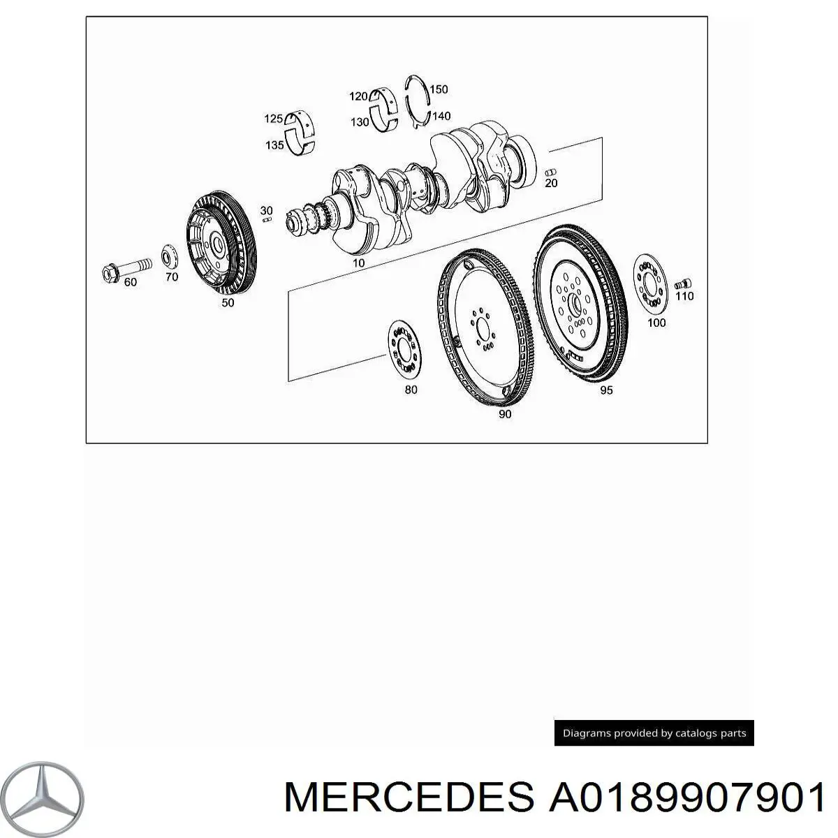 Болт шкива коленвала Mercedes 0189907901 цена, от 10.12 USD