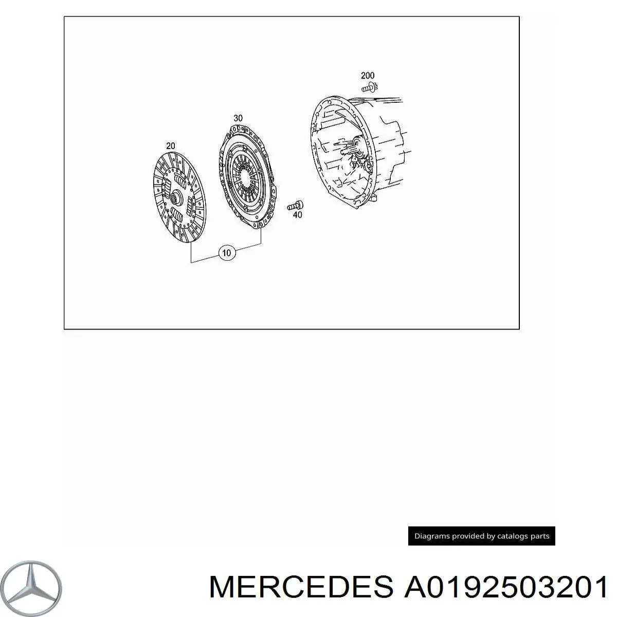 A0192503201 Mercedes kit de embraiagem (3 peças)