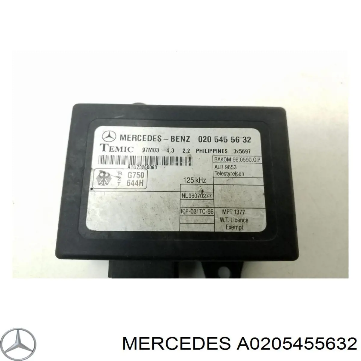 A0205455632 Mercedes módulo de direção (centralina eletrônica de imobilizador)