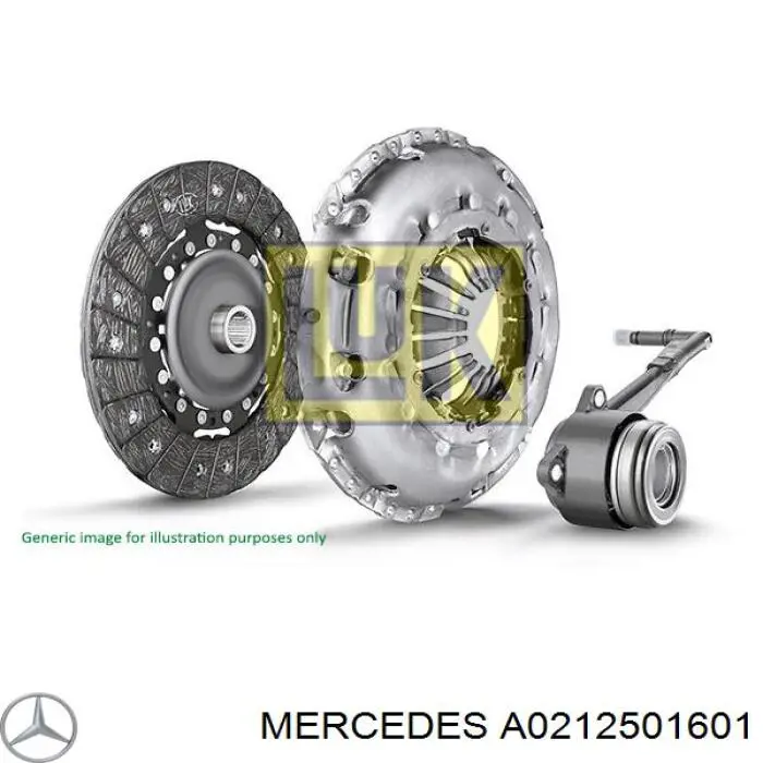Купить A0212501601 Mercedes Комплект сцепления (диск, корзина, подшипник)