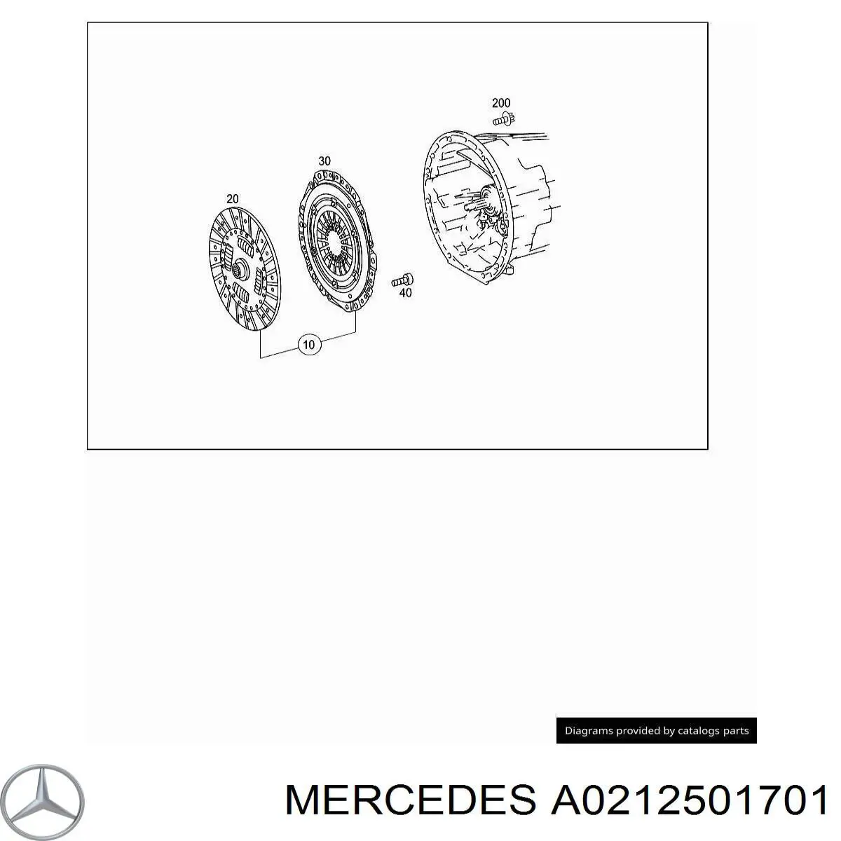 A021250170180 Mercedes сцепление