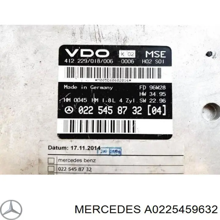 ЭБУ двигателем Mercedes A0225459632 цена, от 63.35 USD