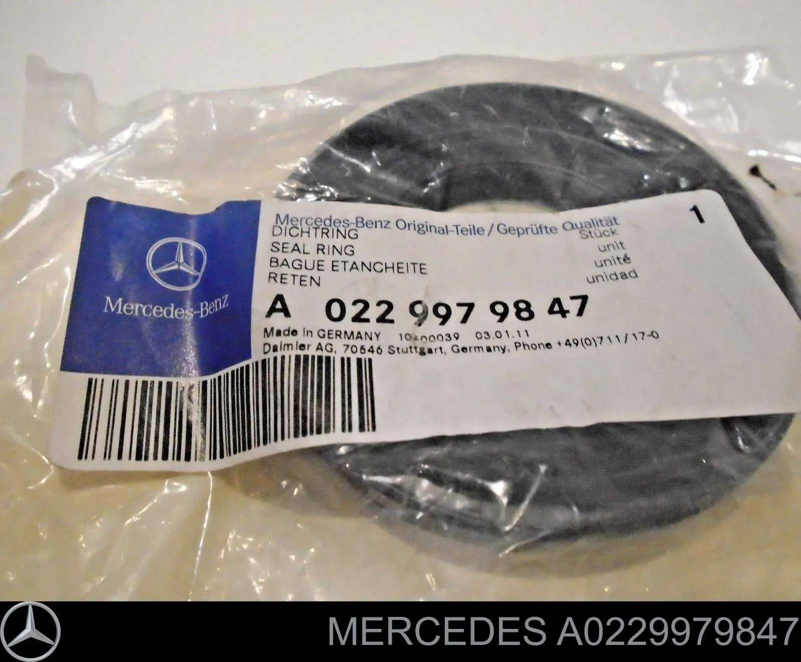Сальник полуоси заднего моста, внутренний Mercedes 0149976147