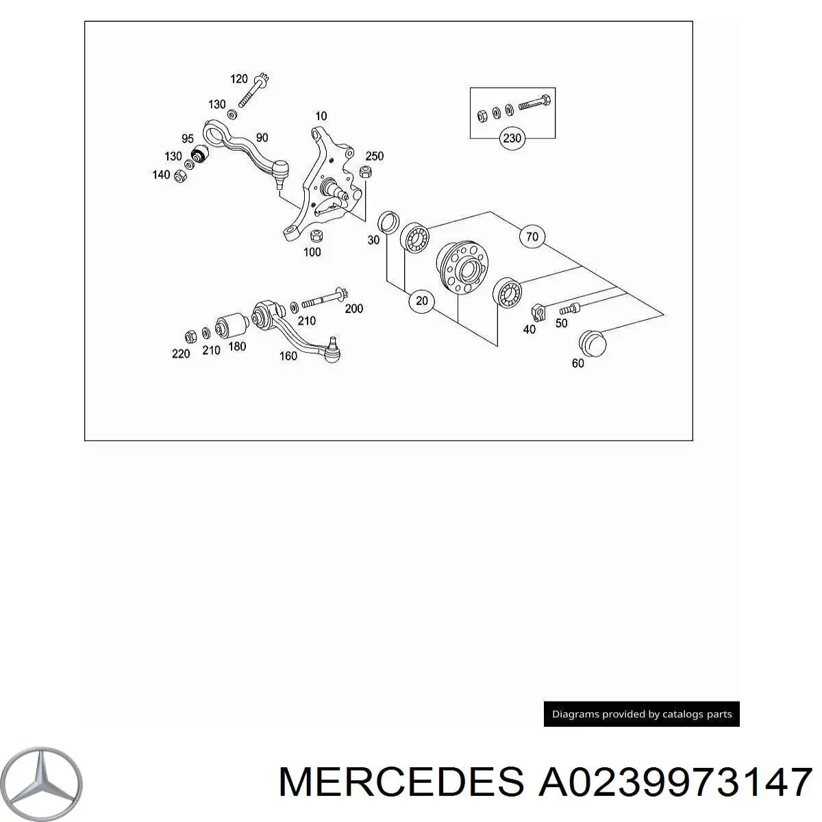 Сальник передней ступицы A0239973147 Mercedes