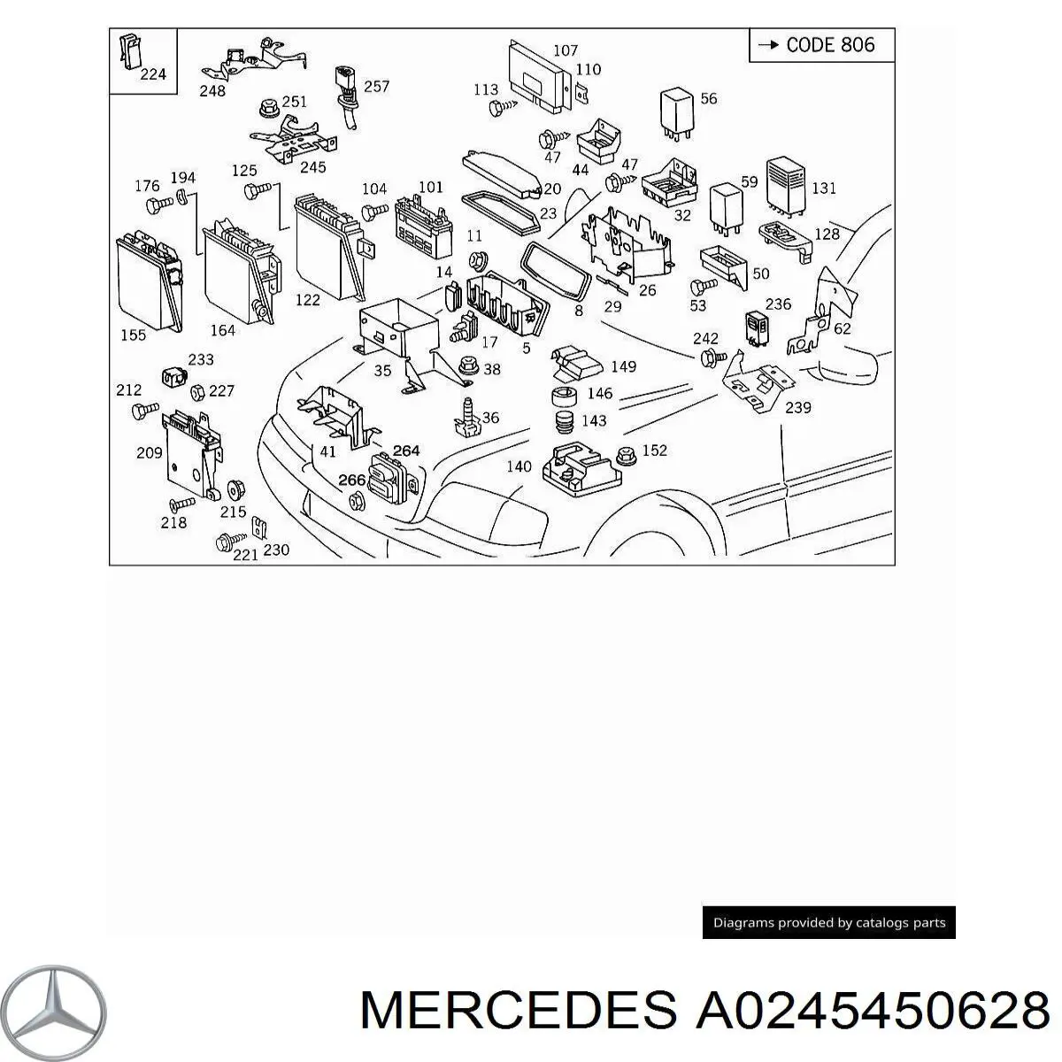 Conector de correção da Centralina eletrônica de motor para Mercedes C (S202)